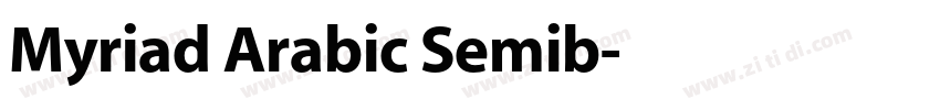 Myriad Arabic Semib字体转换
